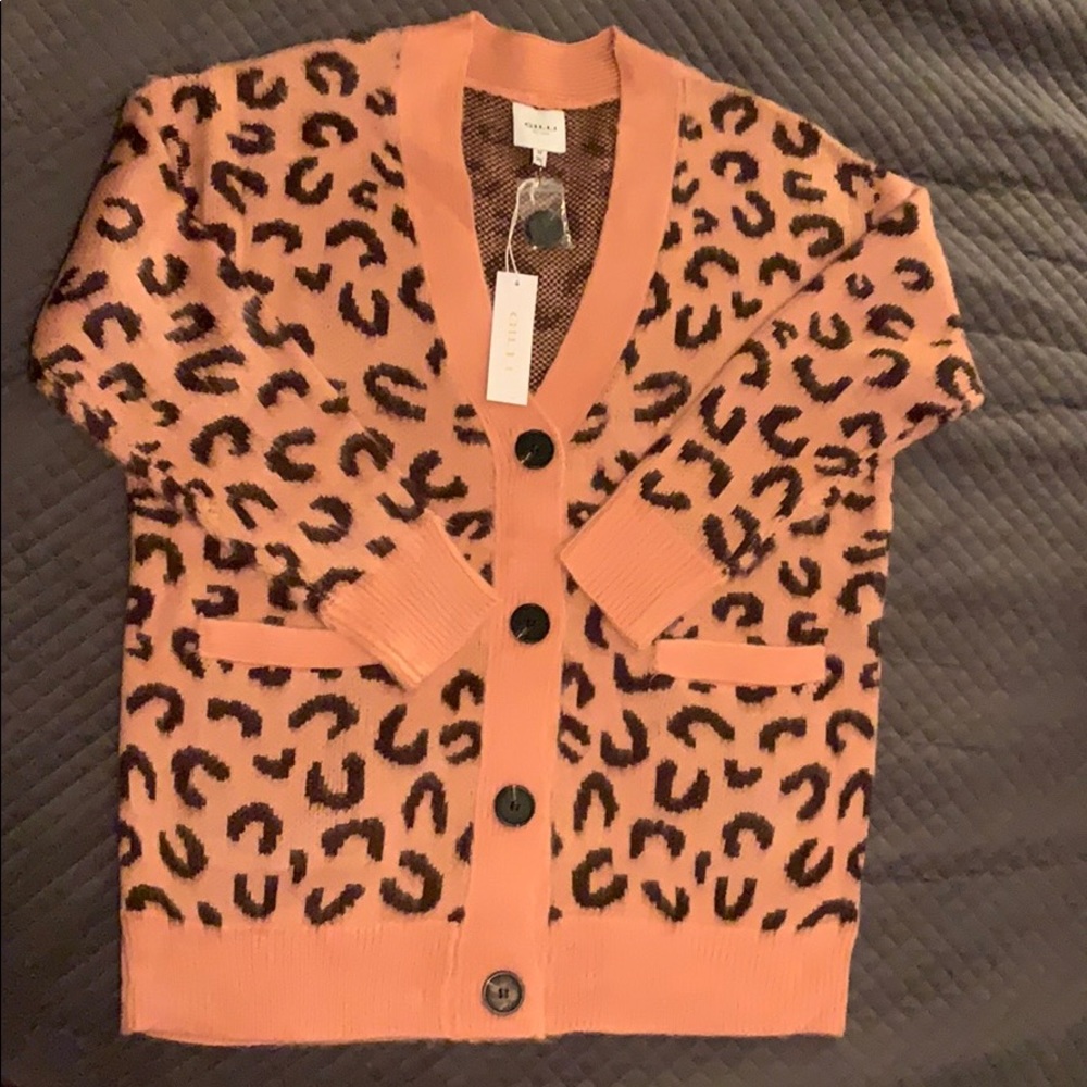 Oversized Cheetah cardigan